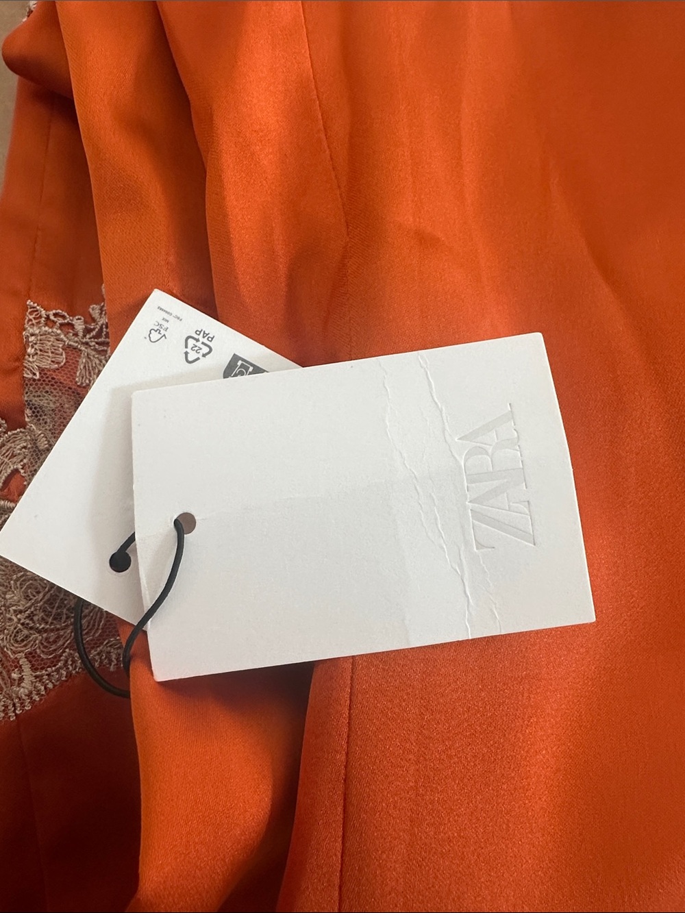 SATIN EFFECT EMBROIDERED PANTS - Picture 11 of 11